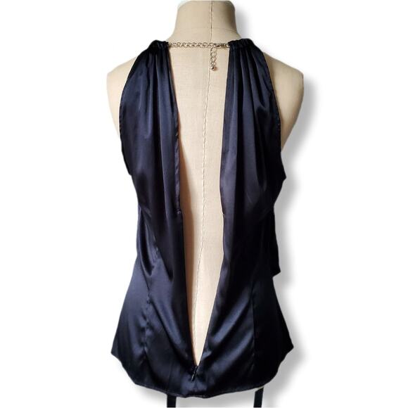 Vtg Cache Silk Scarf Chain Halter Top Blouse M Fairy Goth Witchy Whimsigoth NEW - Picture 5 of 10